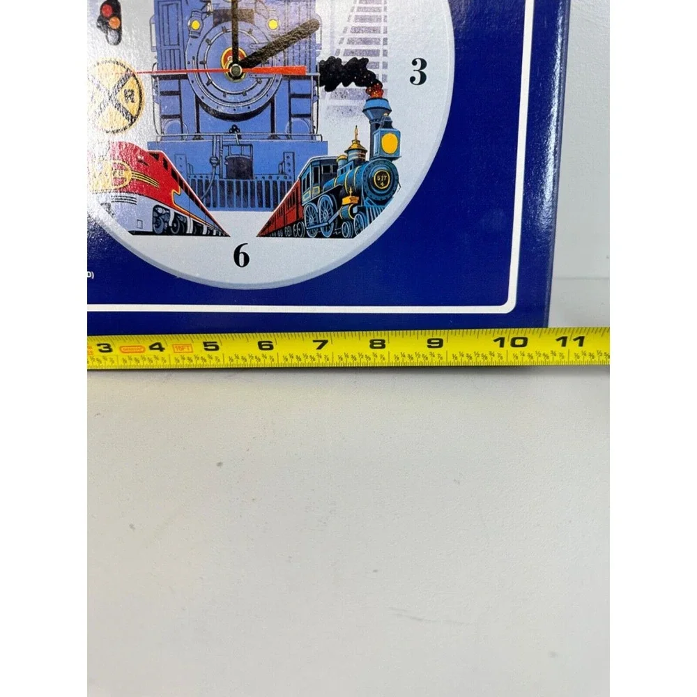 NEW! JSNY Santa Fe RAILROAD TRAIN Wall CLOCK Train & Steam Sounds 10in Diameter